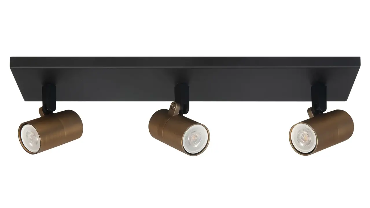 Highlight Spot Picollo 3 lichts L 40 cm incl mini GU10 zwart goud