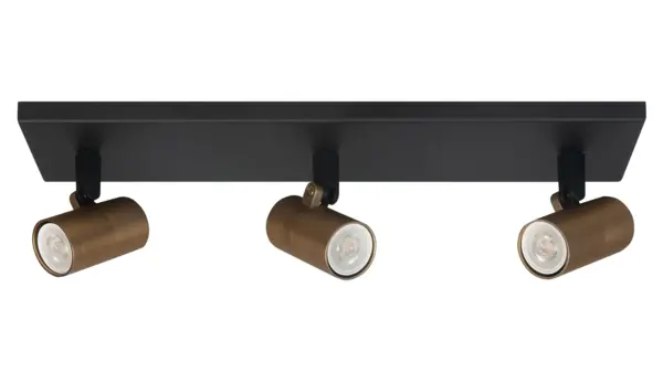 Highlight Spot Picollo 3 lichts L 40 cm incl mini GU10 zwart goud