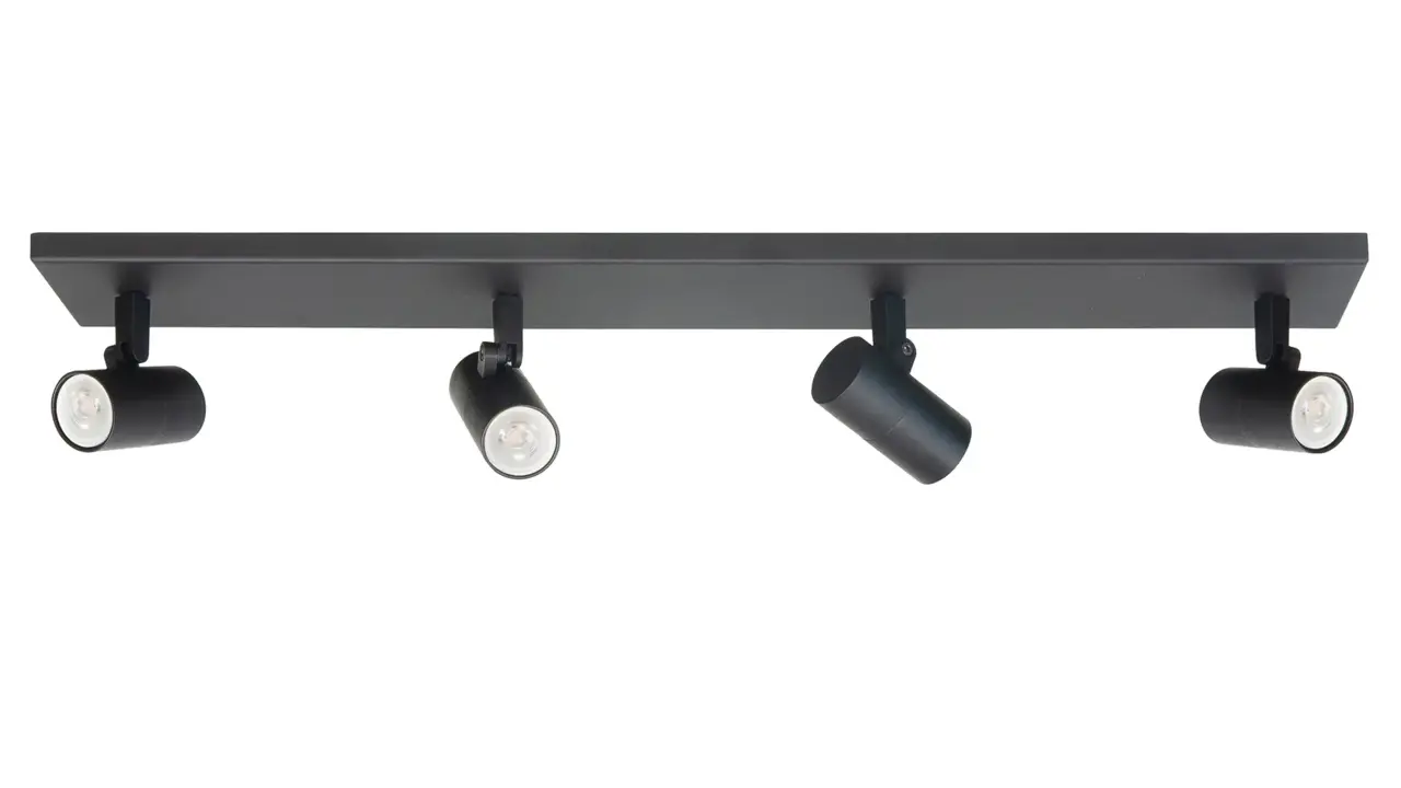 Highlight Spot Picollo 4 lichts L 65 cm incl mini GU10 zwart