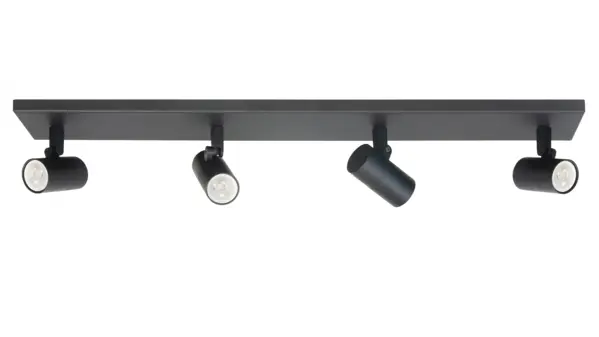 Highlight Spot Picollo 4 lichts L 65 cm incl mini GU10 zwart