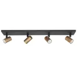 Highlight Spot Picollo 4 lichts L 65 cm incl mini GU10 zwart goud