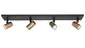 Spot Picollo 4 lichts L 65 cm incl mini GU10 zwart goud Spot Picollo 4 lichts L 65 cm incl mini GU10 zwart goud