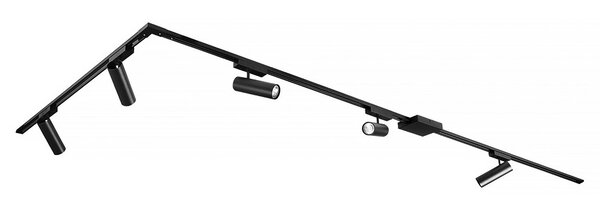Freelight Railsysteem Freetrack set 480 cm + 5 cilinder spots zwart