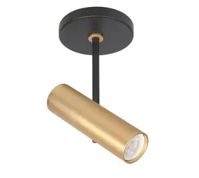 Highlight Spot Trend 1 lichts incl mini GU10 zwart goud