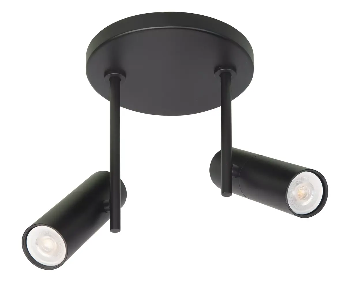 Highlight Spot Trend 2 lichts Ø 15 cm incl mini GU10 zwart Highlight Spot Trend 2 lichts Ø 15 cm incl mini GU10 zwart