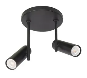 Highlight Spot Trend 2 lichts Ø 15 cm incl mini GU10 zwart Highlight Spot Trend 2 lichts Ø 15 cm incl mini GU10 zwart