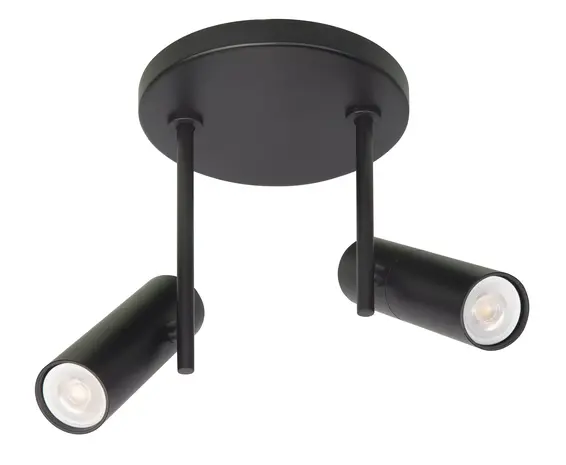 Highlight Spot Trend 2 lichts Ø 15 cm incl mini GU10 zwart Highlight Spot Trend 2 lichts Ø 15 cm incl mini GU10 zwart