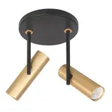 Highlight Spot Trend 2 lichts Ø 15 cm incl mini GU10 zwart goud