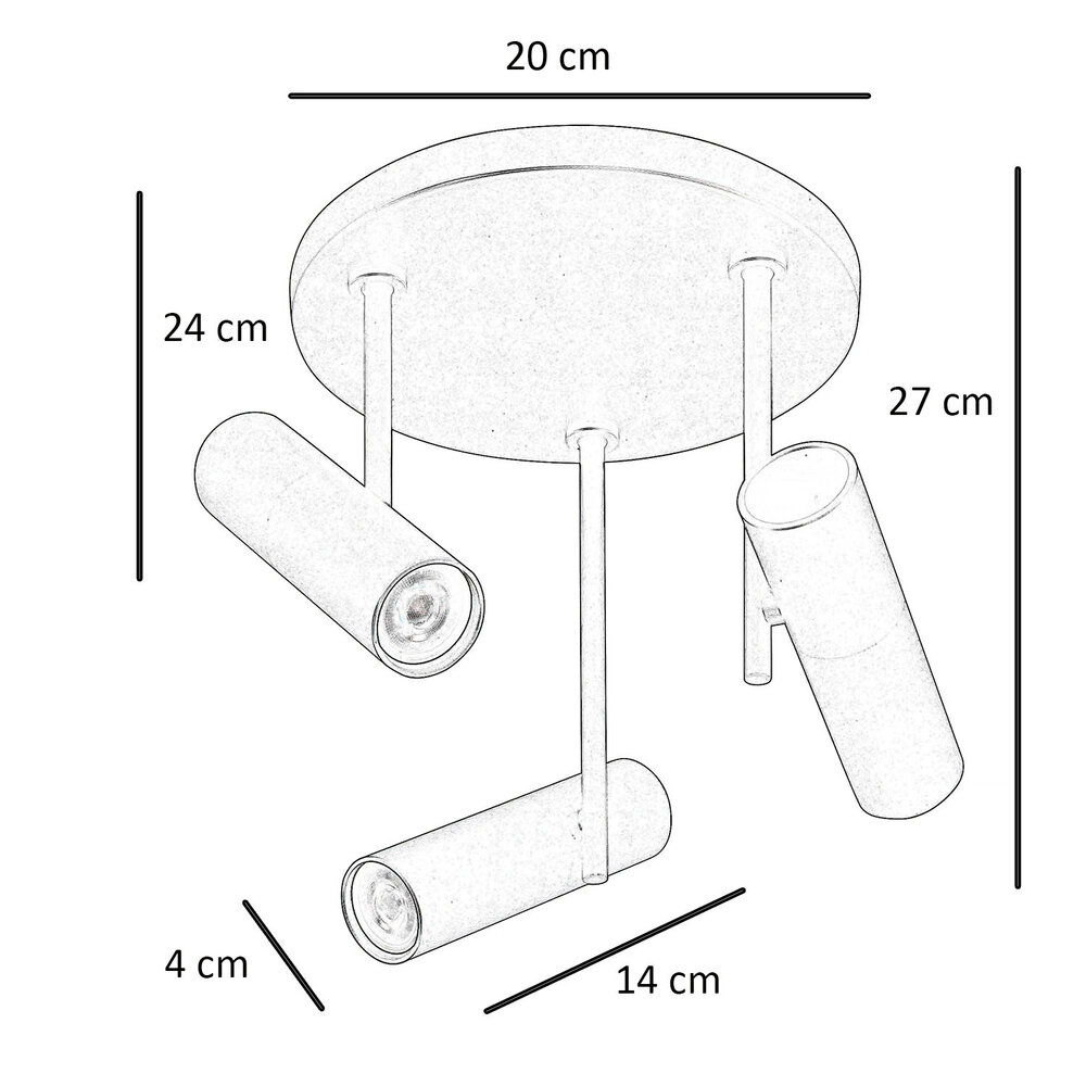 Highlight Spot Trend 3 lichts Ø 20 cm incl mini GU10 zwart goud Highlight Spot Trend 3 lichts Ø 20 cm incl mini GU10 zwart goud