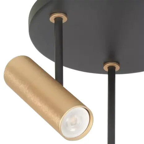 Highlight Spot Trend 3 lichts Ø 20 cm incl mini GU10 zwart goud Highlight Spot Trend 3 lichts Ø 20 cm incl mini GU10 zwart goud