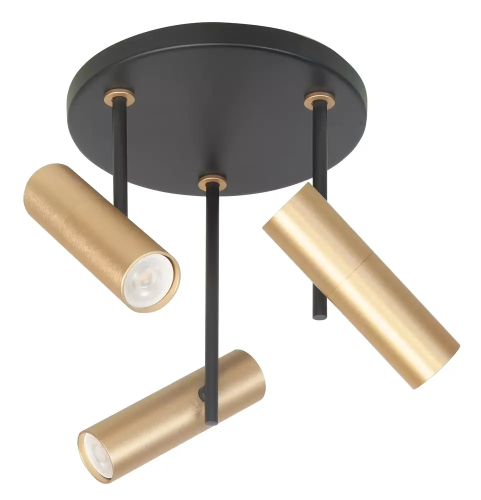 Highlight Spot Trend 3 lichts Ø 20 cm incl mini GU10 zwart goud Highlight Spot Trend 3 lichts Ø 20 cm incl mini GU10 zwart goud