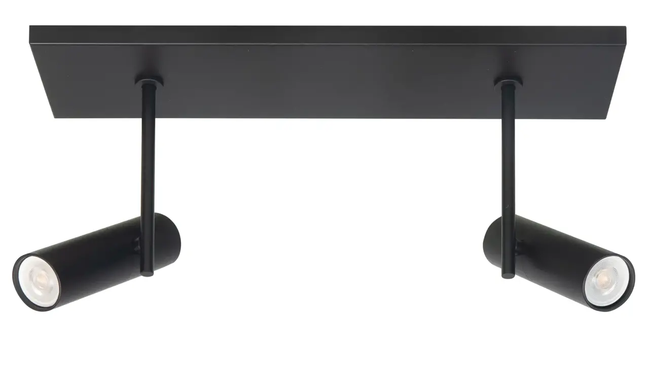 Highlight Spot Trend 2 lichts L 40 cm incl mini GU10 zwart Highlight Spot Trend 2 lichts L 40 cm incl mini GU10 zwart