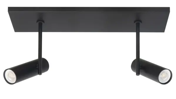 Highlight Spot Trend 2 lichts L 40 cm incl mini GU10 zwart Highlight Spot Trend 2 lichts L 40 cm incl mini GU10 zwart