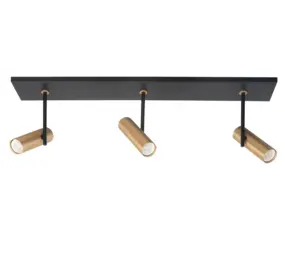 Highlight Spot Trend 3 lichts L 65 cm incl mini GU10 zwart goud Highlight Spot Trend 3 lichts L 65 cm incl mini GU10 zwart goud