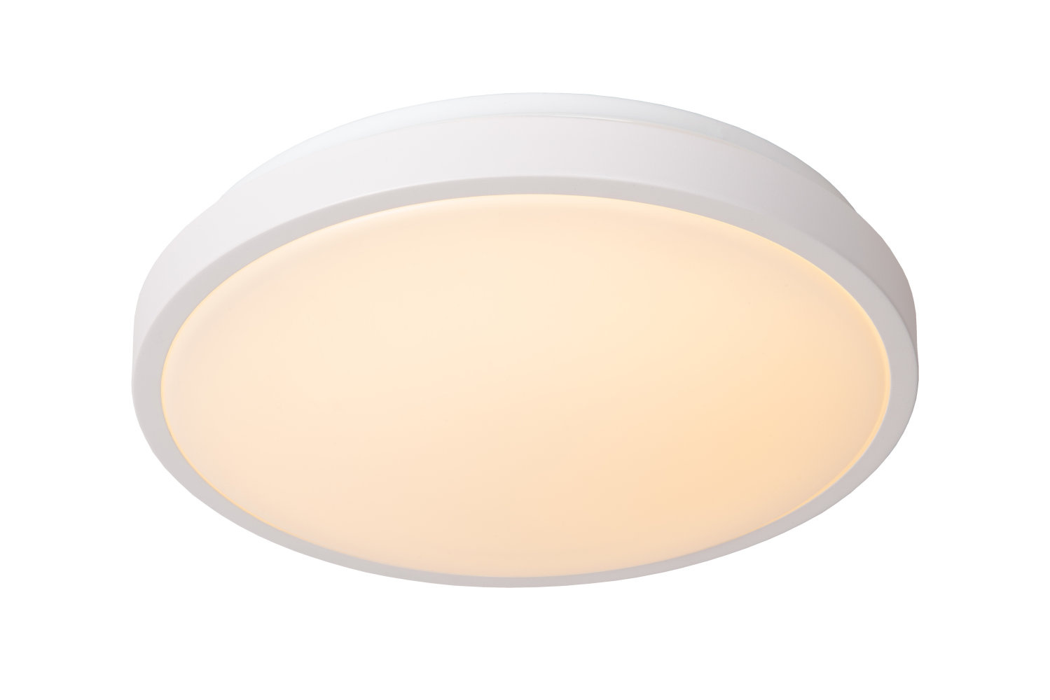 Lucide DASHER - Plafonnière Badkamer - Ø 34,8 cm - LED - 1x18W 2700K - IP44 - Bewegingssensor - Wit