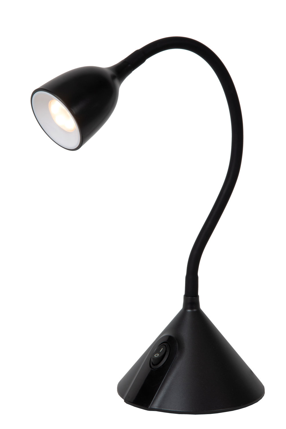 Lucide MILO Bureaulamp - Ø 12,8 cm - LED - 1x3,2W 3000K - Zwart