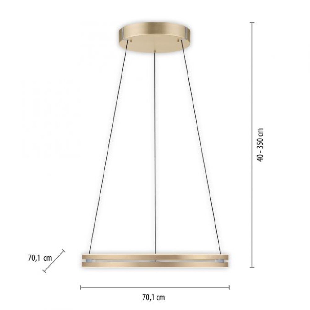 Neuhaus PURE Hanglamp E-Loop e-Lift Ø 70 cm mat goud Neuhaus PURE Hanglamp E-Loop e-Lift Ø 70 cm mat goud