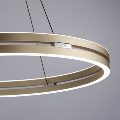 Neuhaus PURE Hanglamp E-Loop e-Lift Ø 70 cm mat goud Neuhaus PURE Hanglamp E-Loop e-Lift Ø 70 cm mat goud