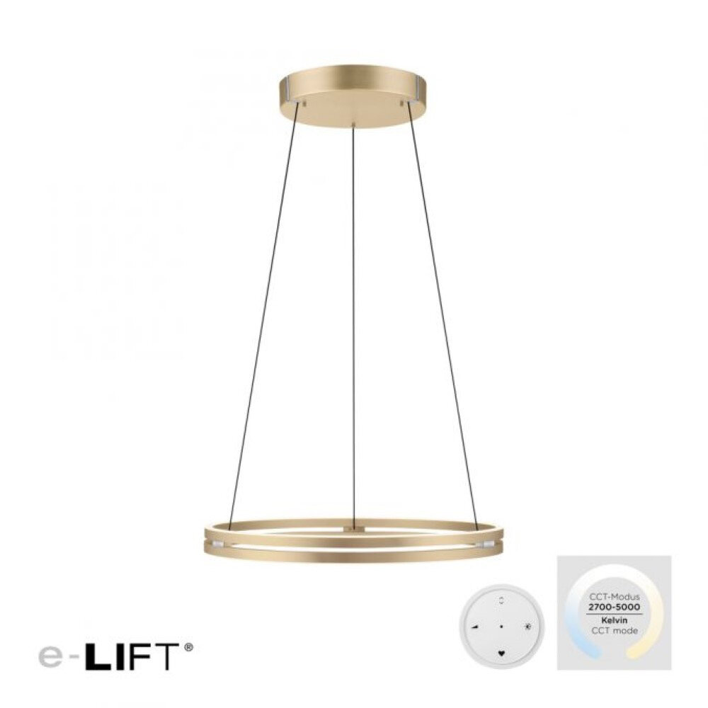 Neuhaus PURE Hanglamp E-Loop e-Lift Ø 70 cm mat goud Neuhaus PURE Hanglamp E-Loop e-Lift Ø 70 cm mat goud