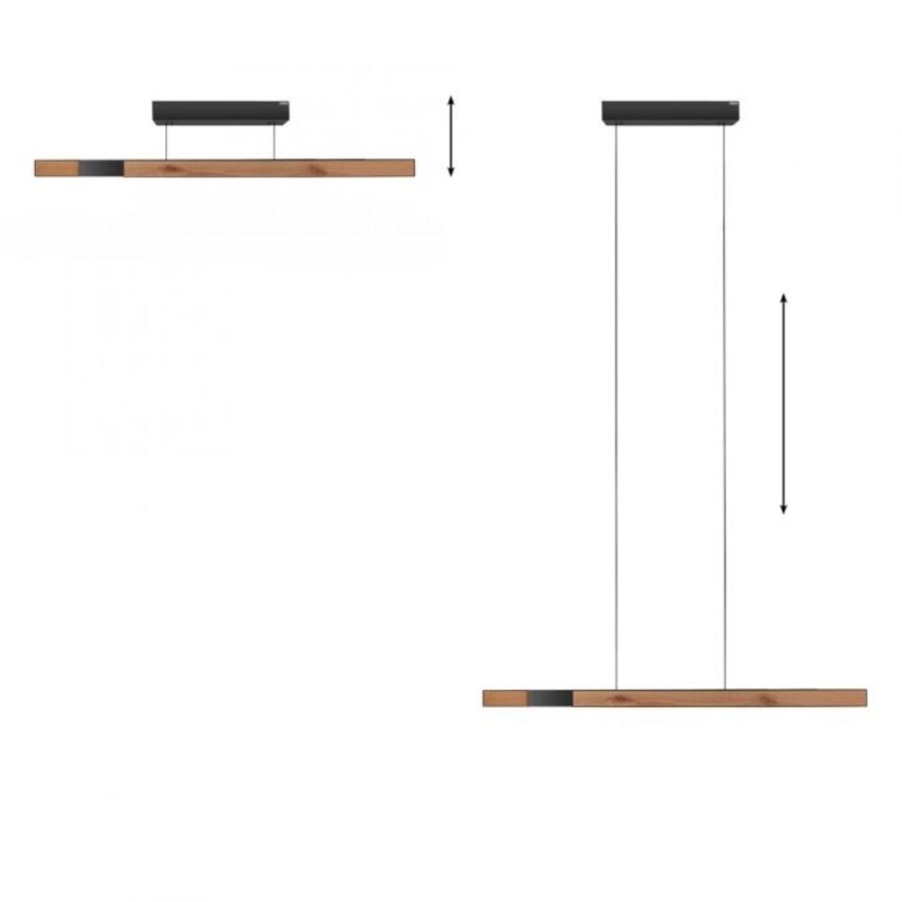 Neuhaus PURE Hanglamp e-Lift + e-Slide L 120-200 cm zwart hout