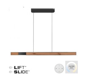 Neuhaus PURE Hanglamp e-Lift + e-Slide L 120-200 cm zwart hout Neuhaus PURE Hanglamp e-Lift + e-Slide L 120-200 cm zwart hout