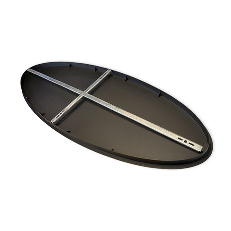 Ylumen Plafondplaat ovaal 160 x 55 cm zonder gaten zwart Ylumen Plafondplaat ovaal 160 x 55 cm zonder gaten zwart