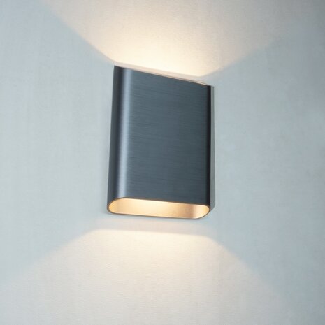 Artdelight Wandlamp Diaz Large H 20 cm gun metal Artdelight Wandlamp Diaz Large H 20 cm gun metal