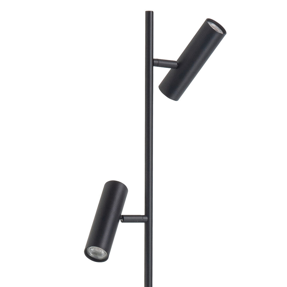 Highlight Vloerlamp Trend 2 lichts H 141 cm incl mini GU10 zwart Highlight Vloerlamp Trend 2 lichts H 141 cm incl mini GU10 zwart