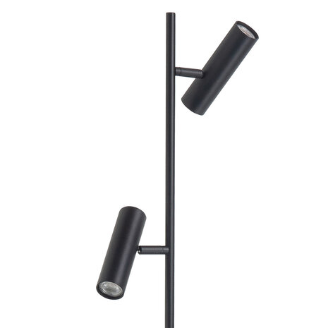 Highlight Vloerlamp Trend 2 lichts H 141 cm incl mini GU10 zwart Highlight Vloerlamp Trend 2 lichts H 141 cm incl mini GU10 zwart