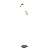 Highlight Vloerlamp Trend 2 lichts H 141 cm incl mini GU10 zwart goud