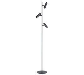 Highlight Vloerlamp Trend 3 lichts H 158 cm incl mini GU10 zwart Highlight Vloerlamp Trend 3 lichts H 158 cm incl mini GU10 zwart