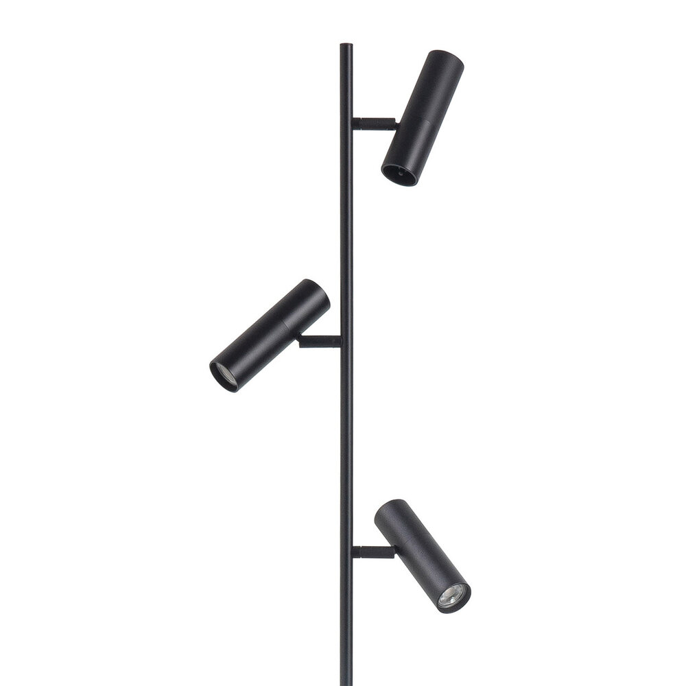 Highlight Vloerlamp Trend 3 lichts H 158 cm incl mini GU10 zwart Highlight Vloerlamp Trend 3 lichts H 158 cm incl mini GU10 zwart