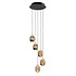Hanglamp Golden Egg 5 lichts Ø 30 cm amber-zwart Hanglamp Golden Egg 5 lichts Ø 30 cm amber-zwart