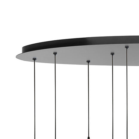 Highlight Hanglamp Clear Egg ovaal 12 lichts L 140 cm helder-zwart Highlight Hanglamp Clear Egg ovaal 12 lichts L 140 cm helder-zwart