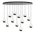 Hanglamp Clear Egg ovaal 12 lichts L 140 cm helder-zwart Hanglamp Clear Egg ovaal 12 lichts L 140 cm helder-zwart