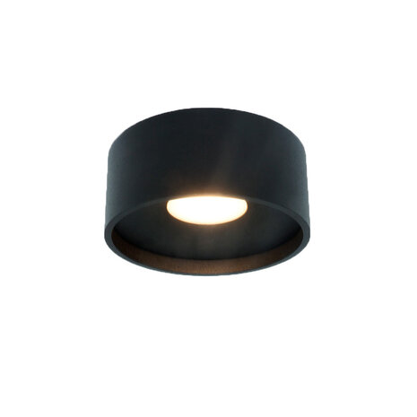 Artdelight Plafondlamp Oran  Ø 12 cm zwart