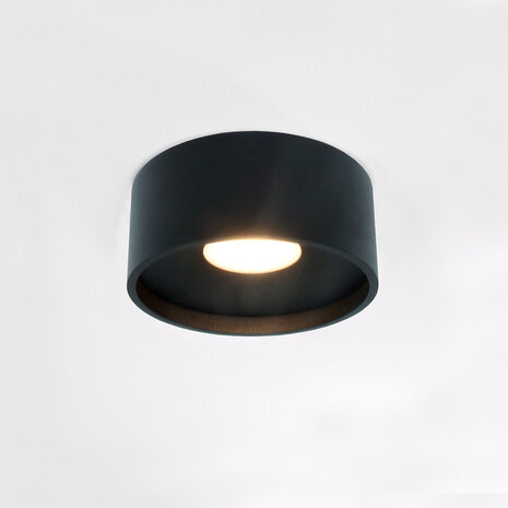 Artdelight Plafondlamp Oran  Ø 12 cm zwart