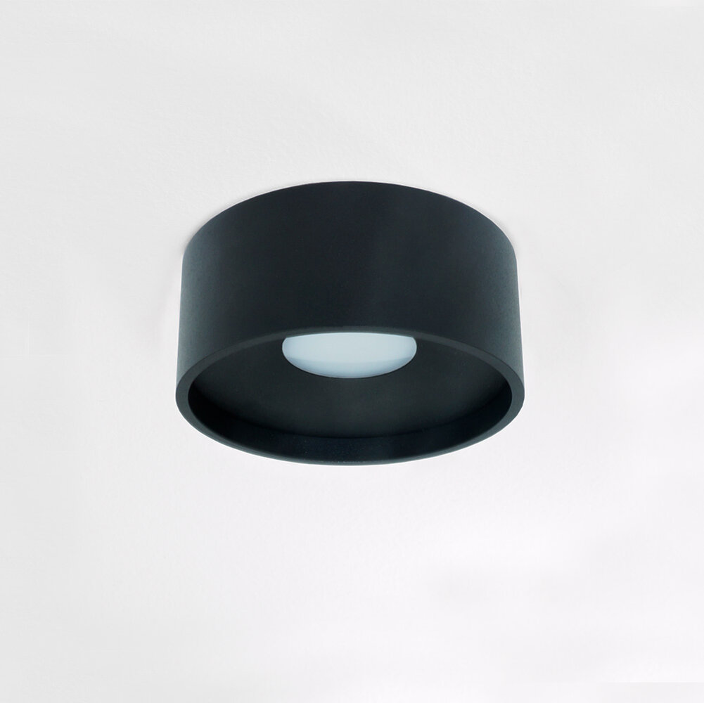 Artdelight Plafondlamp Oran  Ø 12 cm zwart