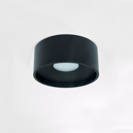 Artdelight Plafondlamp Oran  Ø 12 cm zwart