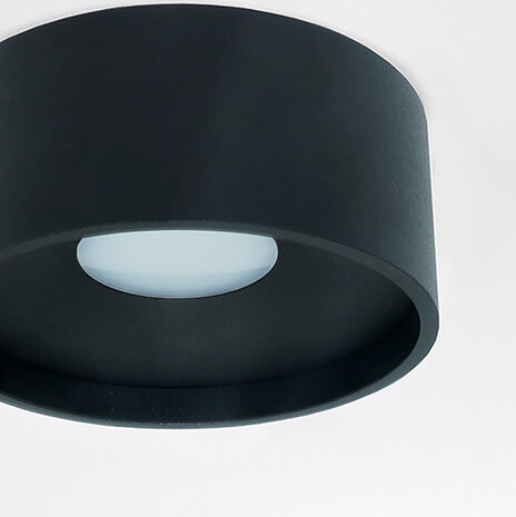 Artdelight Plafondlamp Oran  Ø 12 cm zwart