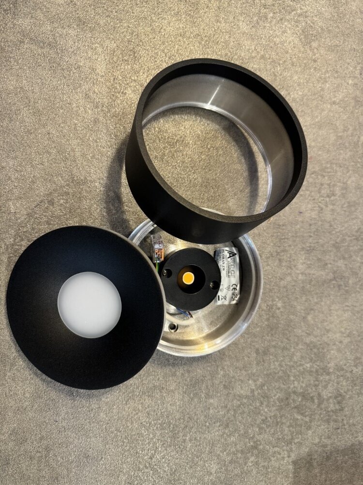 Artdelight Plafondlamp Oran  Ø 12 cm zwart