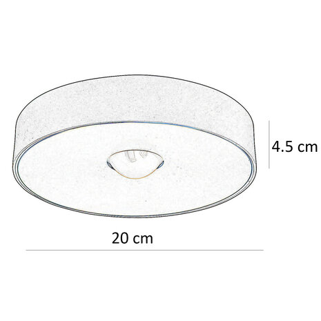 Highlight Plafondlamp Bright  Ø 20 cm zwart goud Highlight Plafondlamp Bright  Ø 20 cm zwart goud