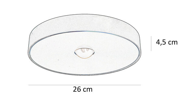 Highlight Plafondlamp Bright Ø 26 cm zwart goud Highlight Plafondlamp Bright Ø 26 cm zwart goud