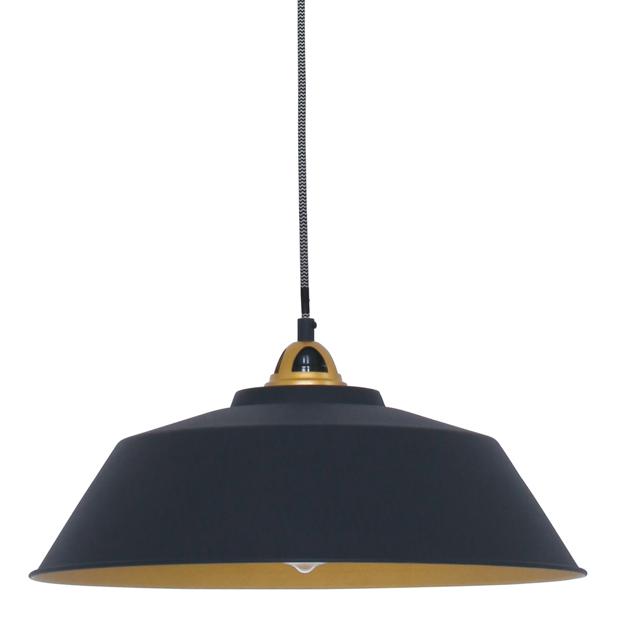 Lightning Industriele Hanglamp 1-L metaal Medium Zwart