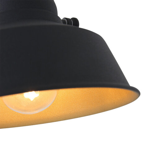 Mexlite Wandlamp nove zwart Mexlite Wandlamp nove zwart