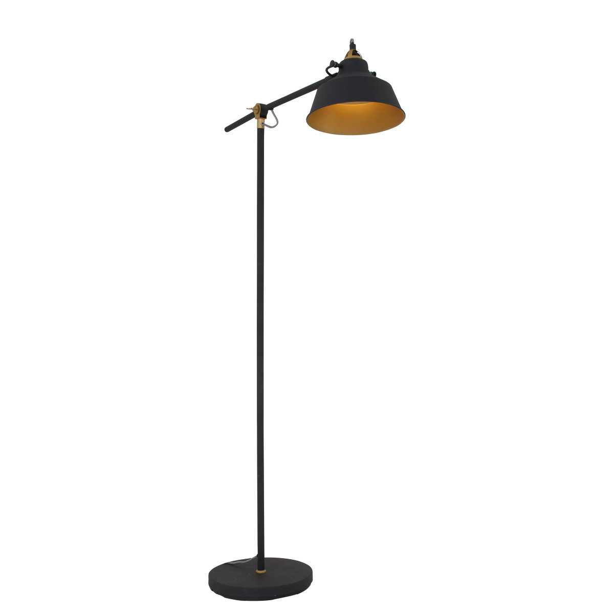 Lightning Industriele Vloerlamp 1-L metaal Medium Zwart