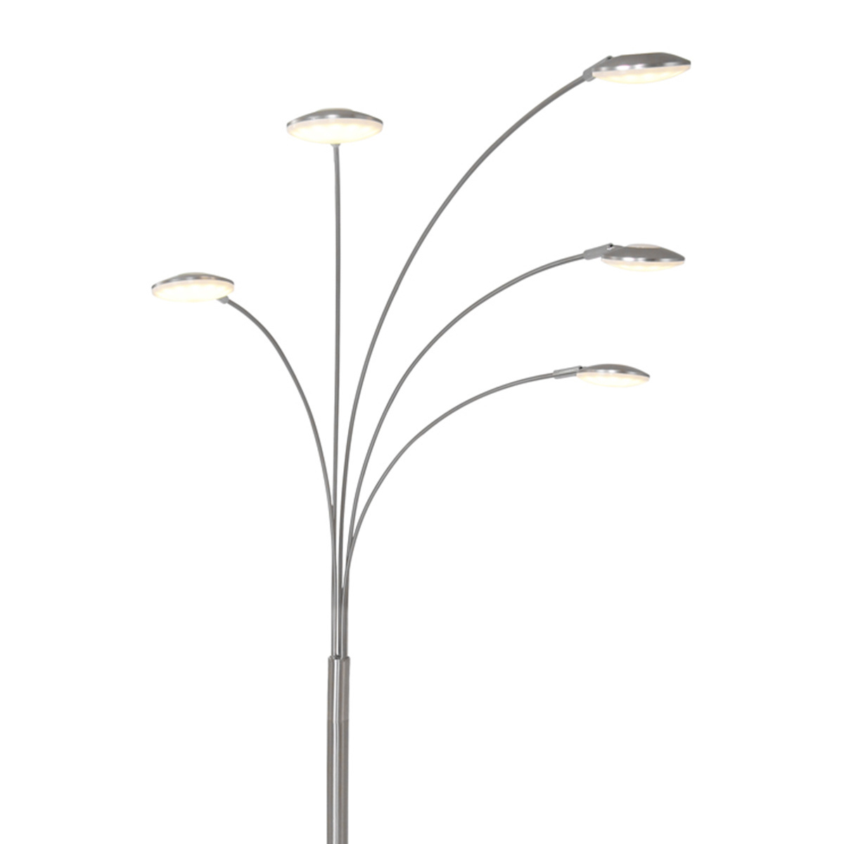 Lightning Moderne Vloerlamp 5-L led Flo Medium Zilver