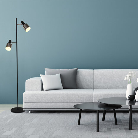 Anne Light & home Vloerlamp fjorgard 1702zw zwart