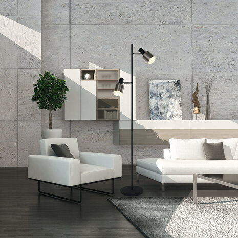 Anne Light & home Vloerlamp fjorgard 1702zw zwart