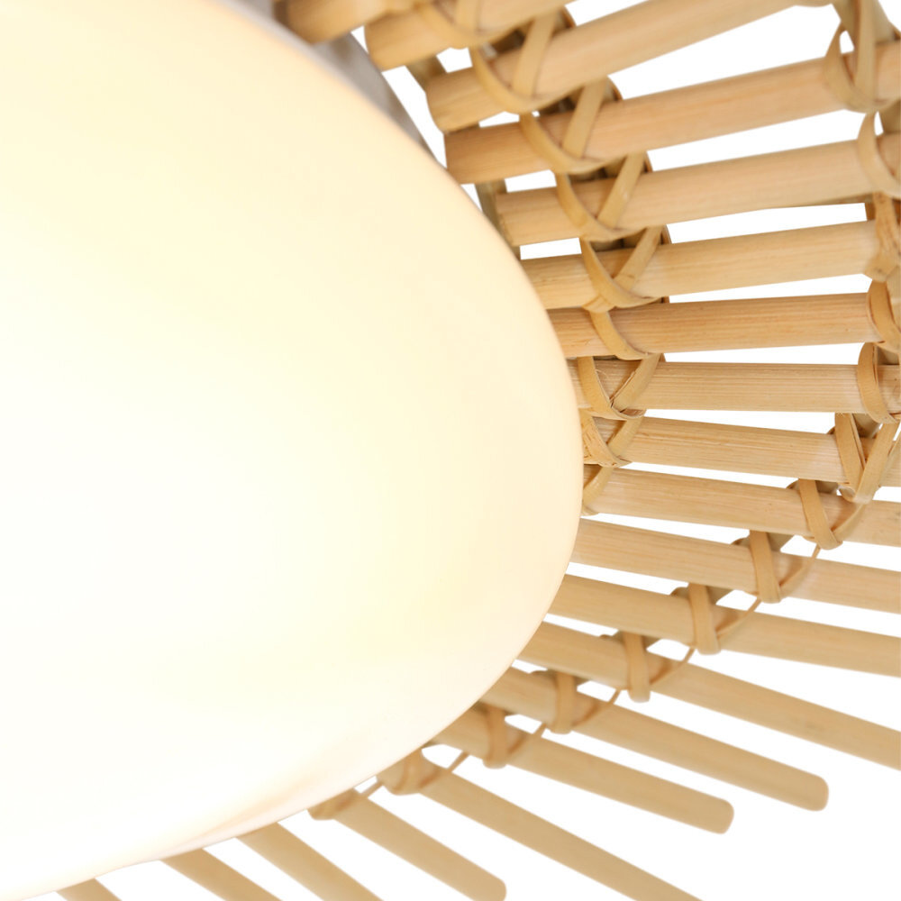 Anne Light & home Plafondlamp Aura Ø 50 Bamboe - wit Anne Light & home Plafondlamp Aura Ø 50 Bamboe - wit
